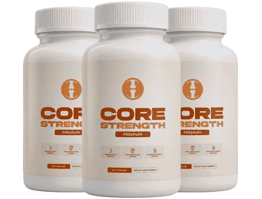 3 CoreStrength bottles.